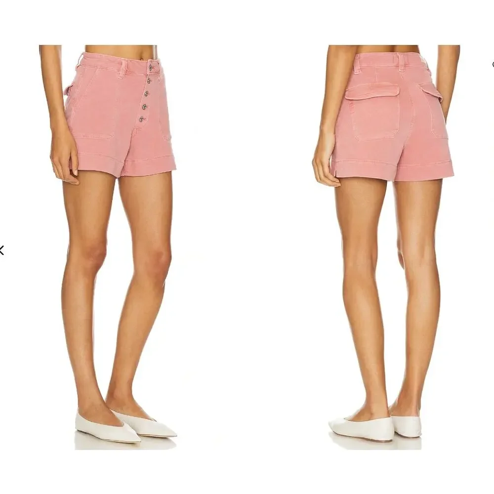 PAIGE New Mayslie Denim Shorts in PInk // 31